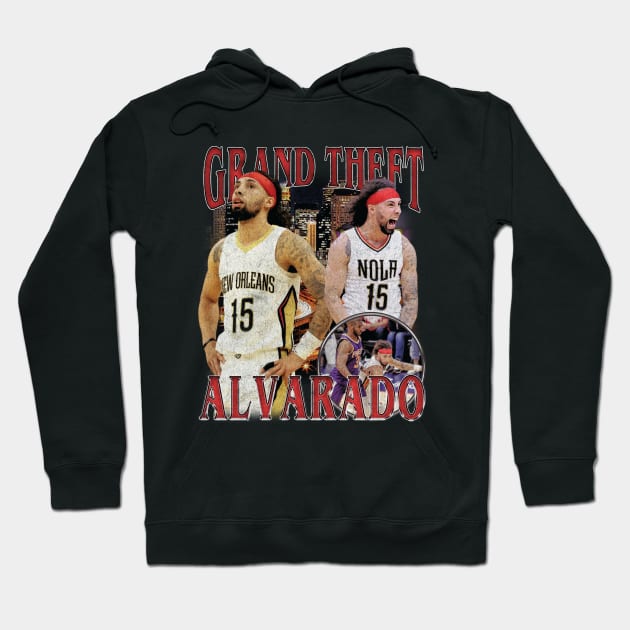 Jose Alvarado Grand Theft Alvarado Vintage Hoodie by rattraptees